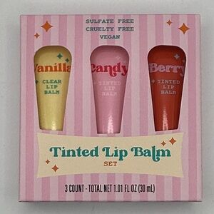Vanilla, Candy, Berry Tinted Lip Balm Set